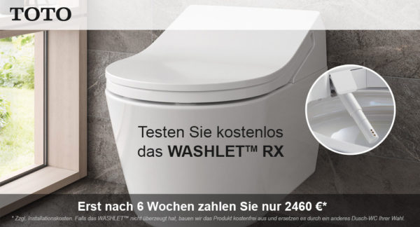 Jetzt WASHLET™ RX/ SX kostenlos zuhause testen. Vorschau